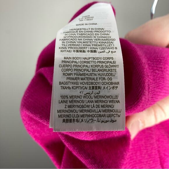 NWT BODEN Merino Knitted T-shirt Sweater Hot Pink Merino Wool 2 - Picture 7 of 7